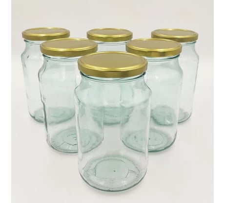 Набор банок ЛЕТО стеклянная под твист-офф d82мм 0.95л с крышкой 6шт 97518