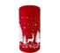 Свеча Волшебная страна Deco Christmas 56х120 Зимний пейзаж белая на бордовом 008326 1