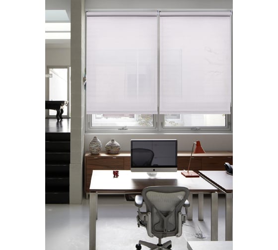 Рулонная штора Эскар skreen light, серый, 68x200 см 7691068200