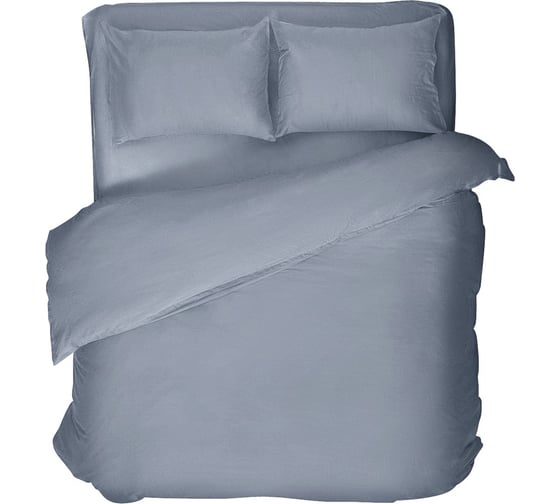 Комплект постельного белья Verossa Melange Евро, с наволочками 50x70 см, 70x70 см Indigo 775866