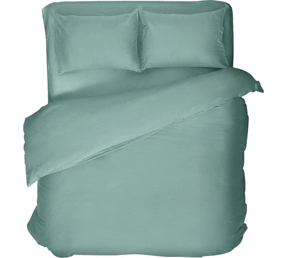 Комплект постельного белья Verossa Melange двуспальный, с наволочками 70x70 см Emerald 775859