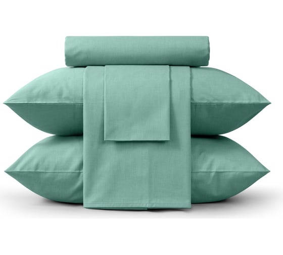 Комплект постельного белья Verossa Melange двуспальный, с наволочками 70x70 см Emerald 775859