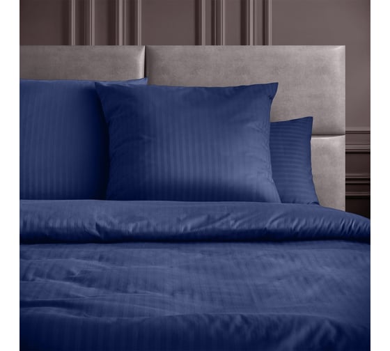 Комплект постельного белья Verossa Stripe полутораспальный, с наволочками 50x70 см Indigo 738042