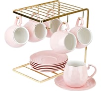 Чайный набор Nouvelle 5th avenue, 12 предметов на 6 персон, на металлической подставке, 280 мл 1400031