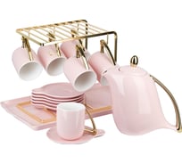 Чайный набор Nouvelle 5th avenue, 15 предметов на 6 персон, на металлической подставке, с подносом, 240 мл 1400018