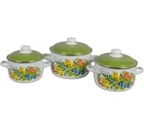 Набор СТАЛЬЭМАЛЬ Лесная мелодия №02 из 3 предметов, белоснежный 6KA021M СП3913