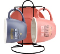 Чайный набор Nouvelle hot fresh, 4 предмета на 2 персоны, на металлической подставке, 240 мл 2410055-1