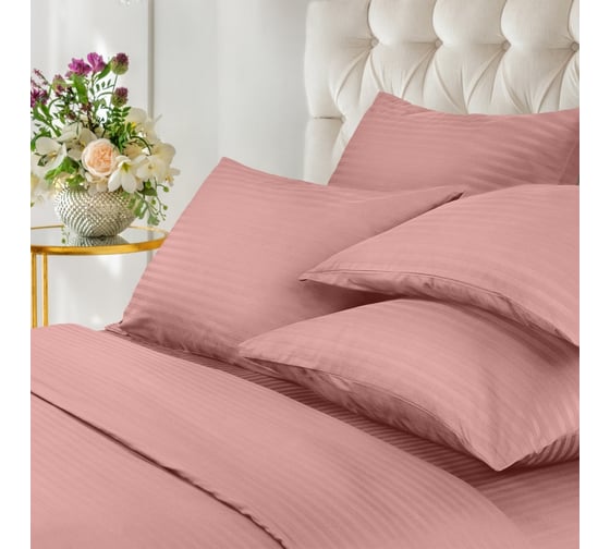 Комплект постельного белья Verossa Stripe полутораспальный, с наволочками 50x70 см Rouge 747370