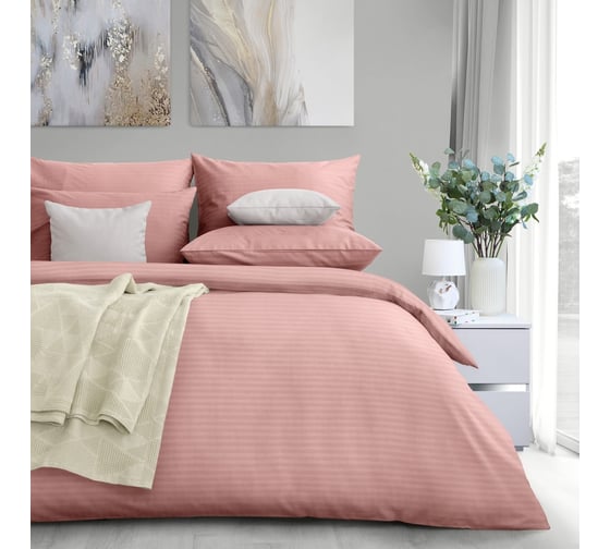 Комплект постельного белья Verossa Stripe полутораспальный, с наволочками 70x70 см Rouge 747369 1