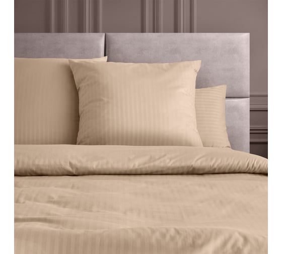 Комплект постельного белья Verossa Stripe Евро, с наволочками 50x70 см, 70x70 см Bronze 747404