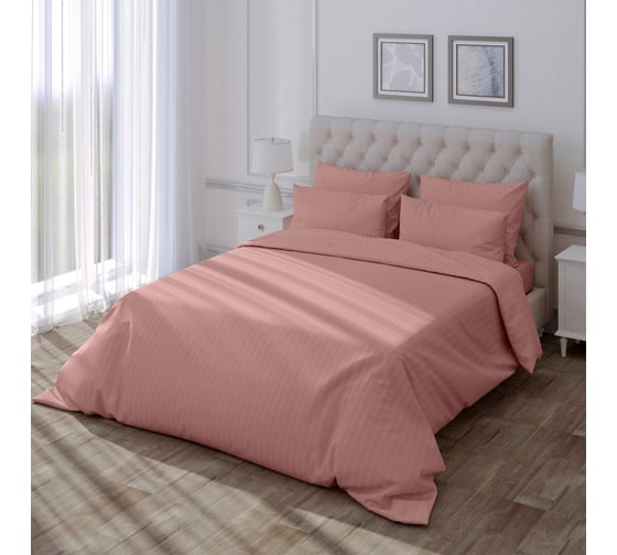 Комплект постельного белья Verossa Stripe Евро, с наволочками 50x70 см, 70x70 см Rouge 747375