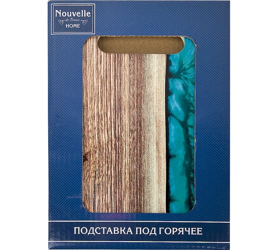 Подставка под горячее Nouvelle с пробкой, wood/green, 15x20 см 4730220-2