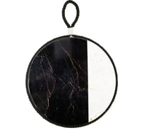 Подставка под горячее Nouvelle с пробкой и окантовкой, black/white, 17 см 4730218-1