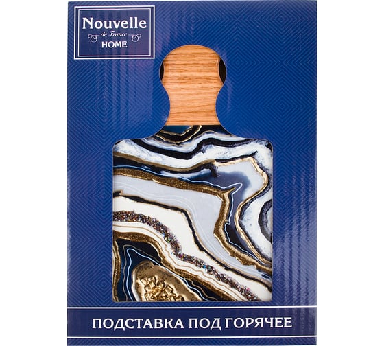 Подставка под горячее Nouvelle с пробкой, тигровый глаз, 13x18,5 см 4730215-1