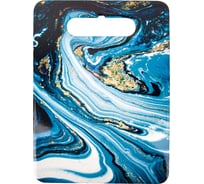 Подставка под горячее Nouvelle с пробкой, золотая бирюза, 15x20 см 4730221-1