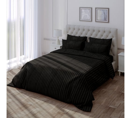 Набор наволочек Verossa Stripe 70x70 см Black 730618