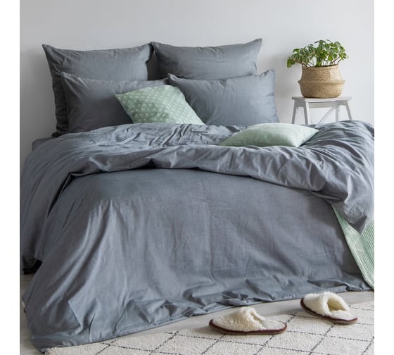 Пододеяльник Verossa Melange 180x215 см Indigo 776124