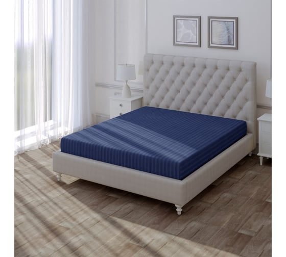 Простыня Verossa Stripe 240x260 см Indigo 781337