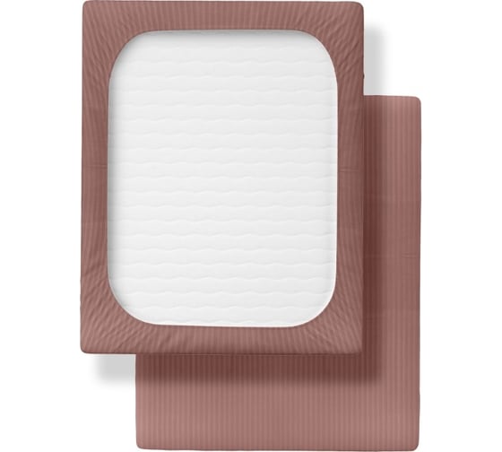 Простыня Verossa Stripe на резинке 180x200 см борт 30 см Ash 784514