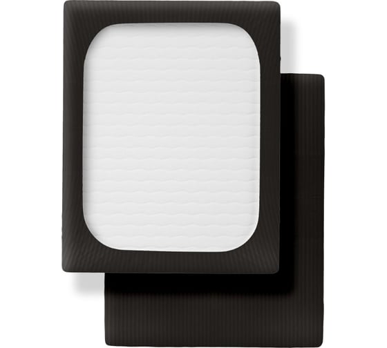 Простыня Verossa Stripe на резинке 200x200 борт 30 см Black 784523