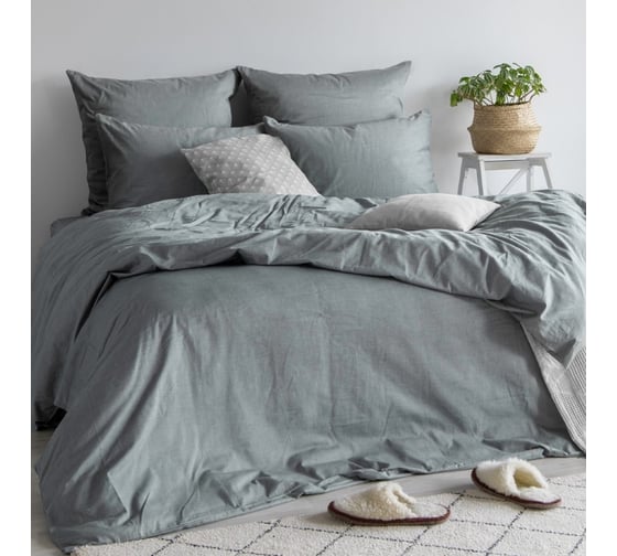 Простыня Verossa Melange 180x215 см Silver 776134