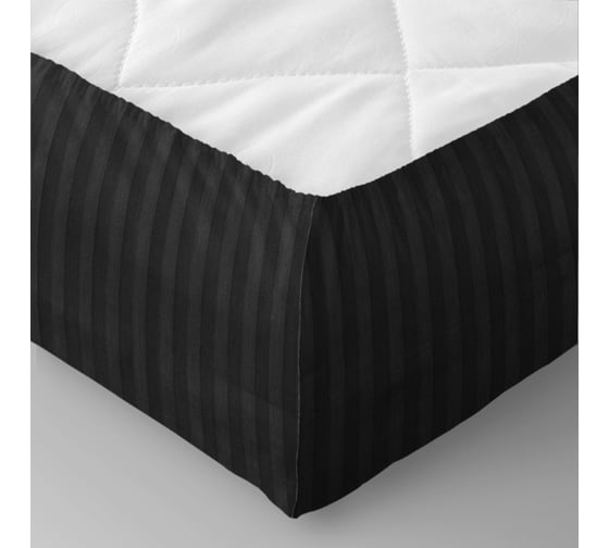 Простыня Verossa Stripe на резинке 140x200 см Black 730587