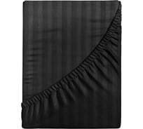 Простыня Verossa Stripe на резинке 160x200 см Black 730588