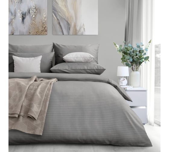 Простыня Verossa Stripe 220x240 см Gray 735957