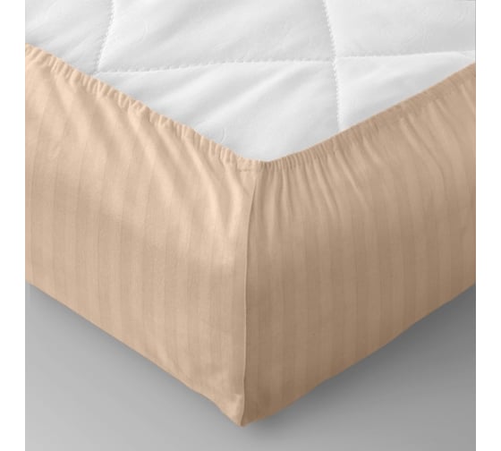 Простыня Verossa Stripe на резинке 200x200 борт 30 см Bronze 784529