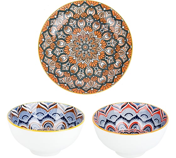 Подарочный набор посуды Nouvelle arabesque, салатник 2 шт., тарелка 1 шт. 0860074