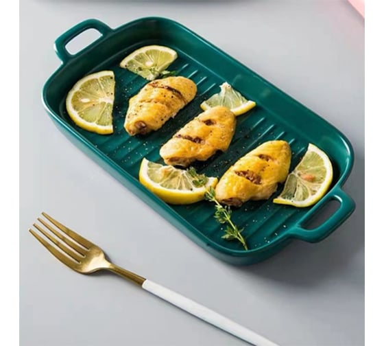 Керамическое прямоугольное блюдо PERFECTO LINEA Asian 29x15x2.5 см, черное 17-122915