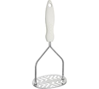 Картофелемялка Мультидом Порто хром с белой ручкой AN50-26