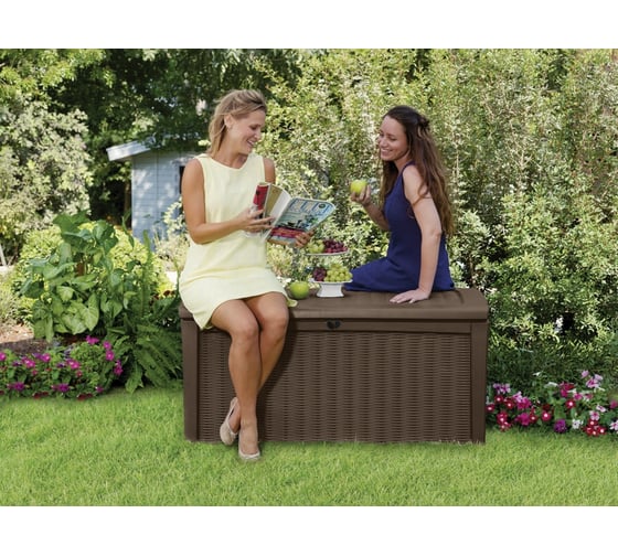 Сундук Keter BORNEO-RAUND RATTAN 416 L коричневый 230402
