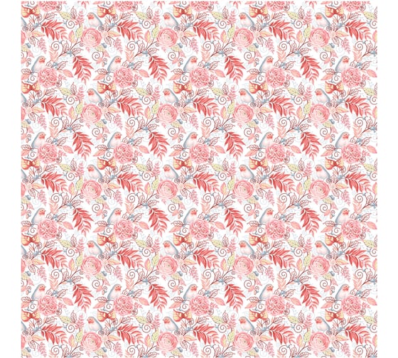 Скатерть Verossa хлопок 144x144 см Птички розовые 757393 1
