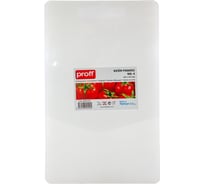 Разделочная доска PROFF PLASTIK 265x425 мм, белая, пластиковая 1/20 ТК-2601422