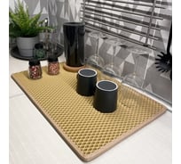 Коврик eva 195x135 ромб бежевый кант бежевый DuffCar 4858-1-1-1