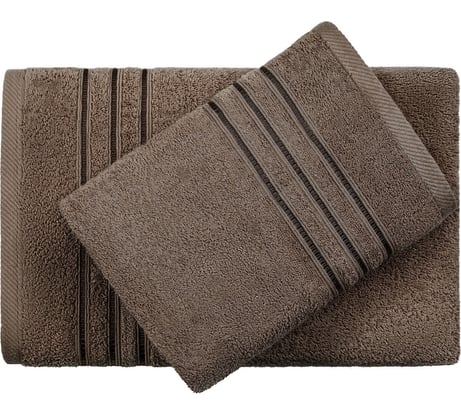 Махровое полотенце Самойловский Текстиль 50/90 Верона Темно-коричневое, 400 г/м2 761445