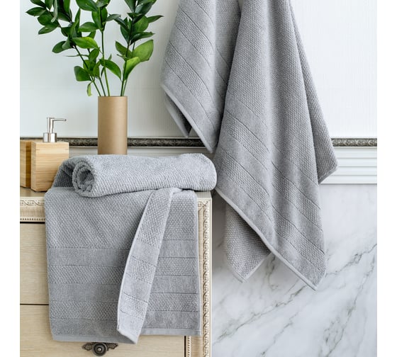 Набор махровых полотенец Verossa Milano Холодный Серый, 50x90 см, 70x140 см, 500 г/м2 746406