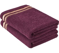Набор махровых полотенец Самойловский Текстиль Исландия Бордо/бордо, 70x140 см - 2 шт., 400 г/м2 763976