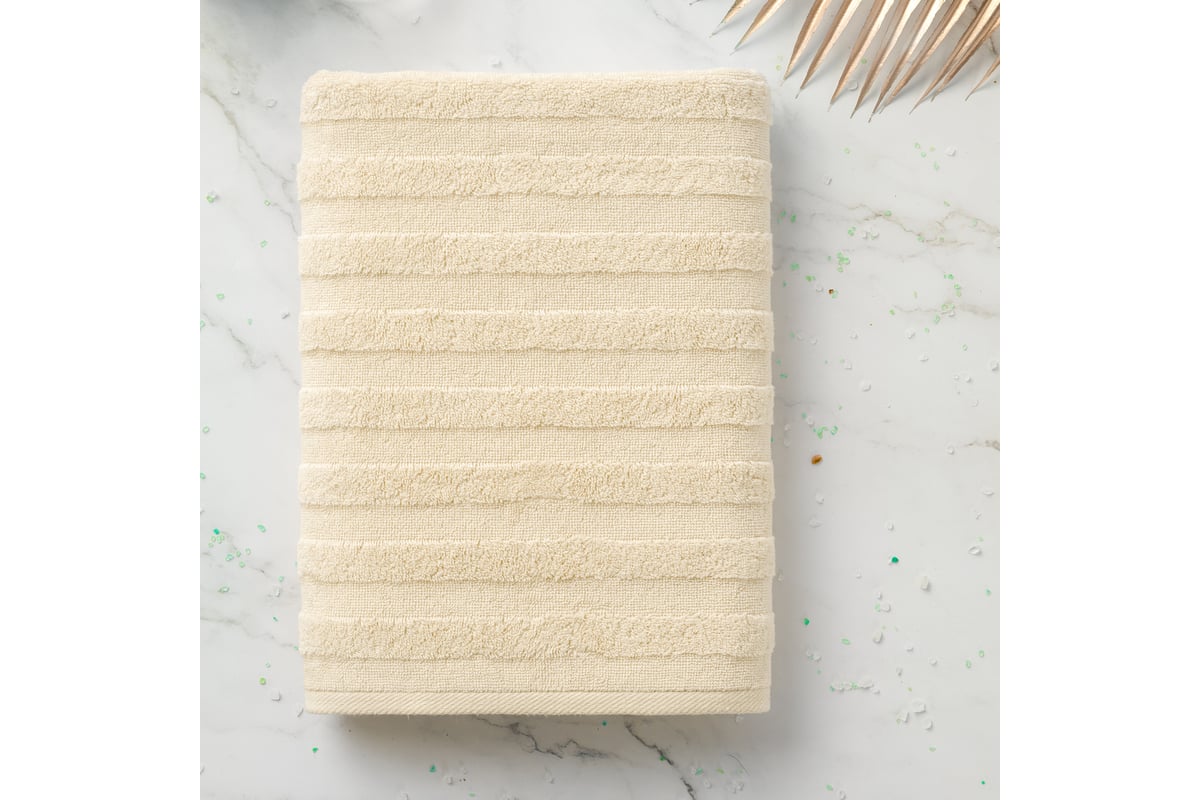 Махровое полотенце Verossa 70/140 Stripe Экрю, 500 г/м2 734484 ...