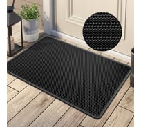 Коврик DuffCar eva 120x90 см, ромб, черный, кант черный 4850-1-9-14