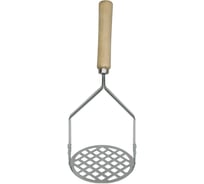 Картофелемялка Мультидом Ретро хром с деревянной ручкой AN57-72