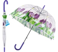 Зонт Мультидом Фиолетовый букет полуавтомат диаметр 80 см FX24-36