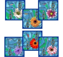 Прихватка Мультидом Джинс-цветы 6 дизайнов FS22-74JP