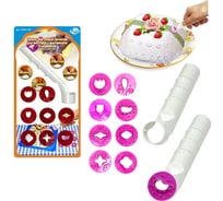 Набор фигурных печатей для мастики и марципана Мультидом 9 предметов 3 цвета DH80-198