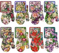 Прихватка с рукавом Мультидом Купеческие Цветы набор, 8 дизайнов L22-103