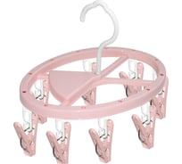 Вешалка Мультидом с 8 прищепками овальная 3 цвета 13х19 см FL75-35