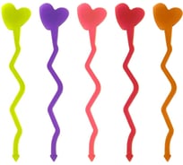 Палочки для размешивания коктейлей Мультидом Сердечко набор 6 шт 17.6 см МТ76-105