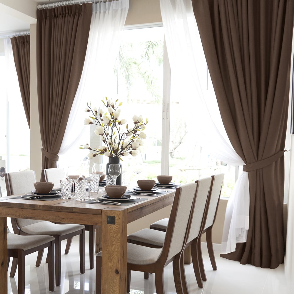 Комплект из двух штор Волшебная Ночь рогожка, 200/270 см, с подхватами ...