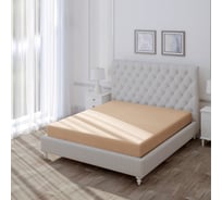 Простыня Волшебная Ночь Coffee cream на резинке, поплин, 200/200 789245